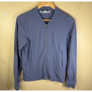 Athleta Womens Bomber Jacket Size Small Periwinkle Activewear‎ Outdoor Full Zip